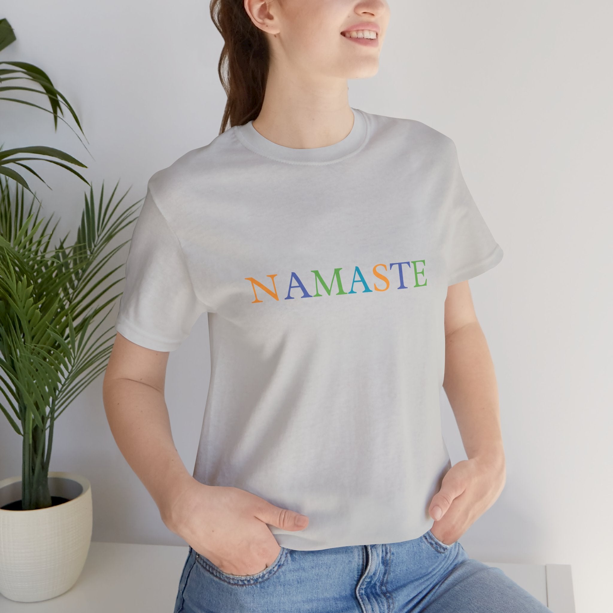 Tramunquiero NAMASTE Unisex T-shirt met ronde halslijn